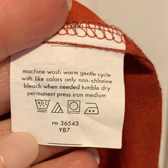 Van Heusen Mens Regular Fit Dress Shirt, 17 1/2, 34/35, Rust , Like New - Picture 9 of 14